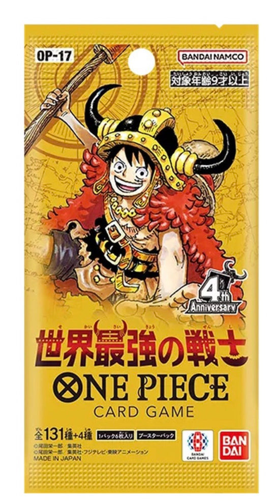 One Piece Card Game – The World's Strongest Warriors OP-17 pacchetto 7 carte Jap