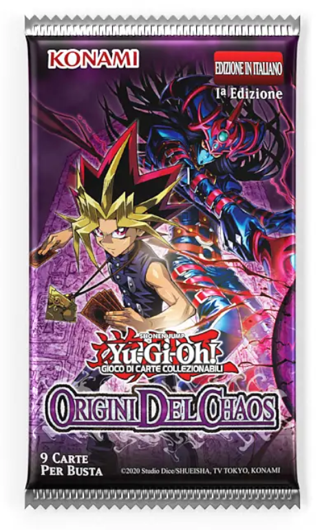 Yu‑Gi‑Oh!  busta da 9 carte  Origini del Chaos Display ITA